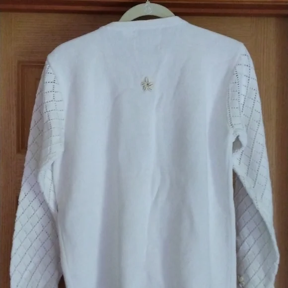 Storybook Knits Summer Shells Cardigan Plus EARRINGS - Picture 9 of 9